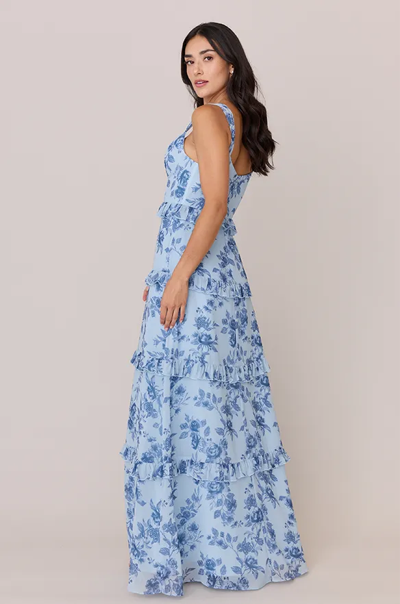 Sloane Chiffon Floral Print Dress | Made To Order