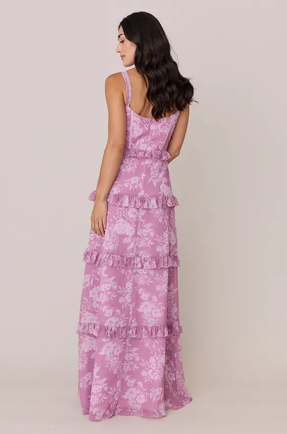 Sloane Chiffon Floral Print Dress | Made To Order
