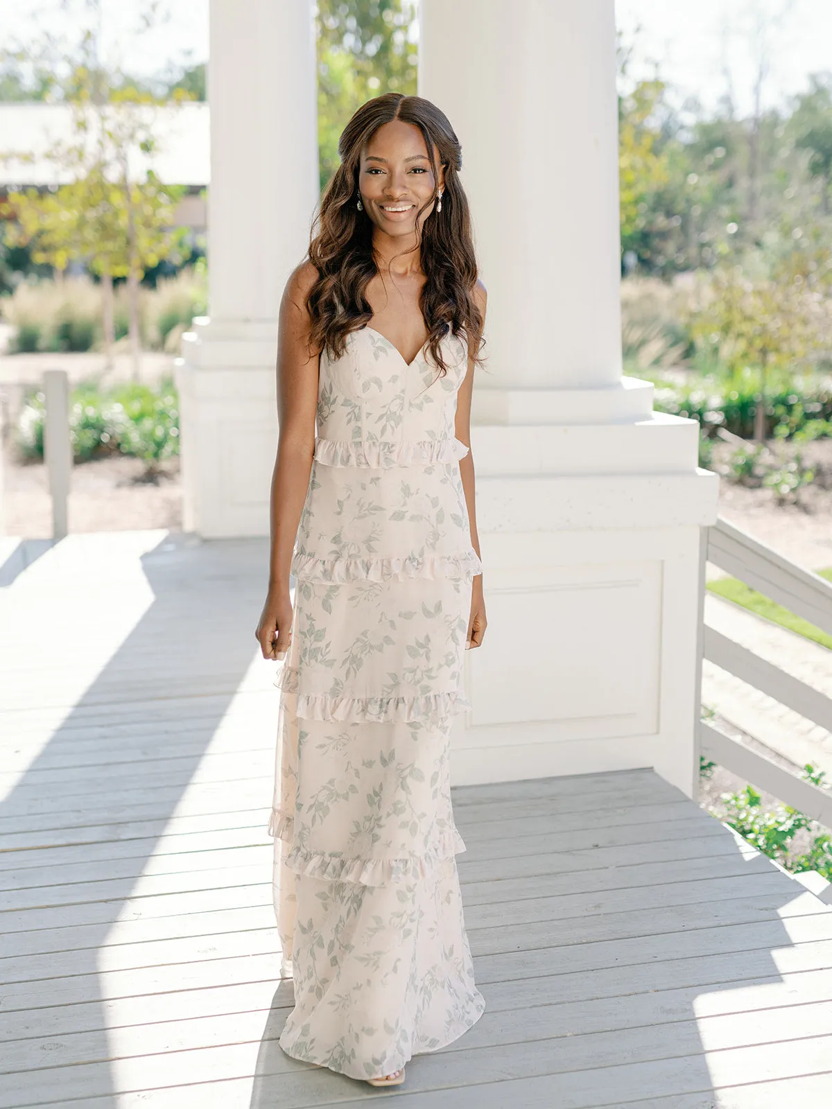 Sloane Chiffon Floral Print Dress | Made To Order