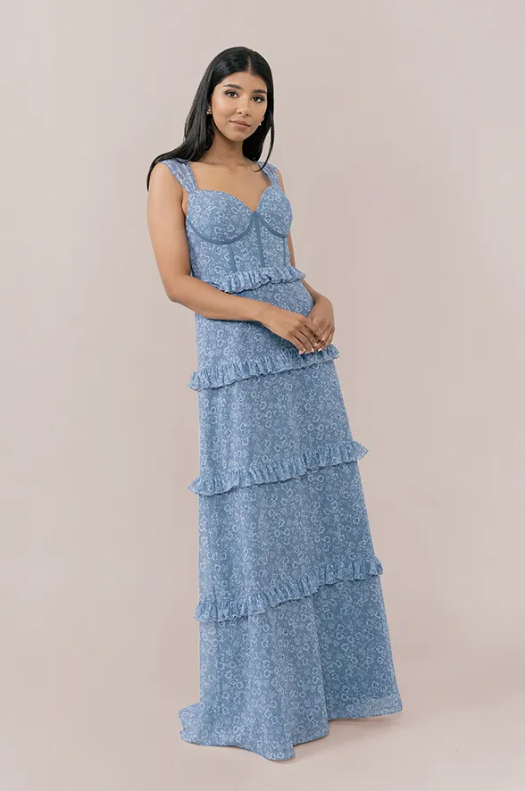 Sloane Chiffon Floral Print Dress | Made To Order