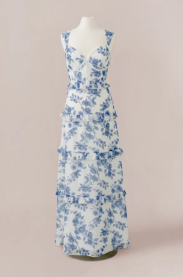 Sloane Chiffon Floral Print Dress | Made To Order