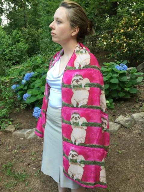 Sloth Viscose Scarf- Leisurely Life