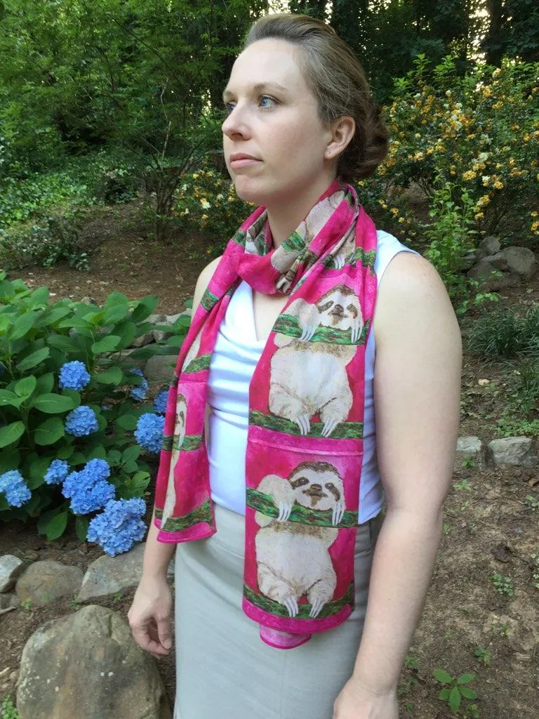 Sloth Viscose Scarf- Leisurely Life