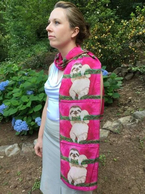 Sloth Viscose Scarf- Leisurely Life