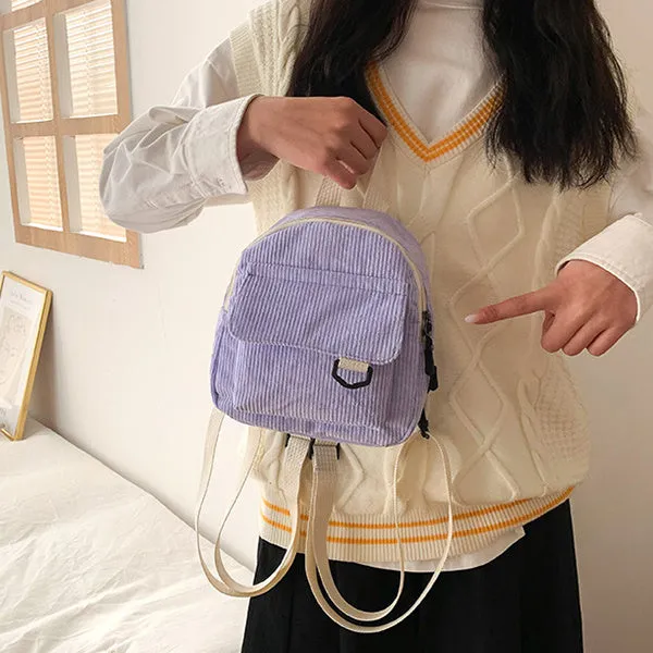 Small Corduroy Backpack