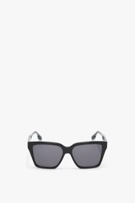 Soft Square Frame Sunglasses In Black