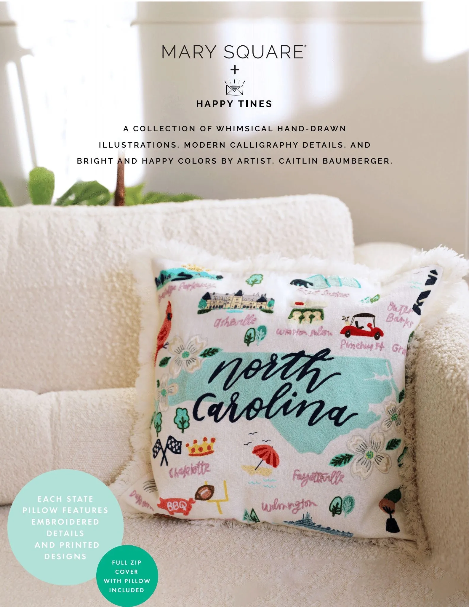 Square Pillow | Florida