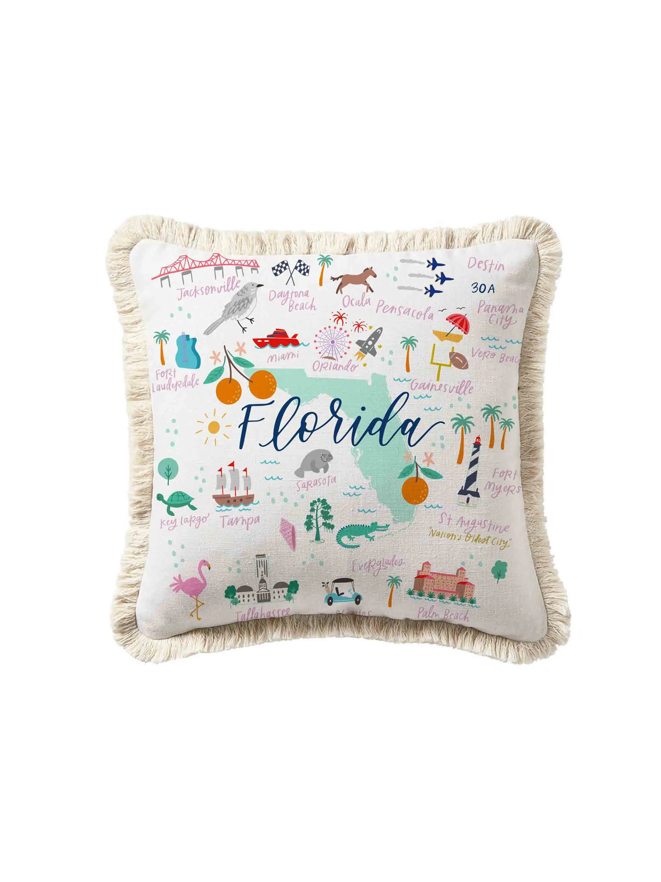 Square Pillow | Florida