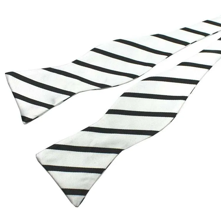 Striped Silk Self-Tie Bow Tie