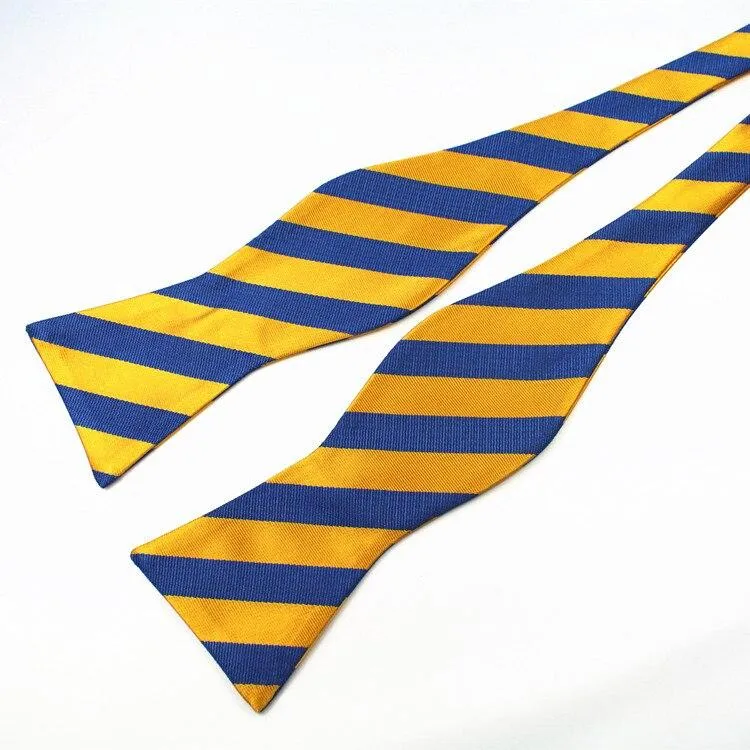 Striped Silk Self-Tie Bow Tie