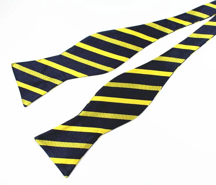 Striped Silk Self-Tie Bow Tie