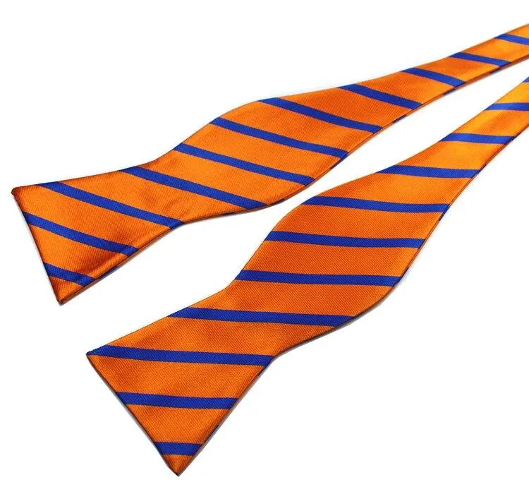 Striped Silk Self-Tie Bow Tie