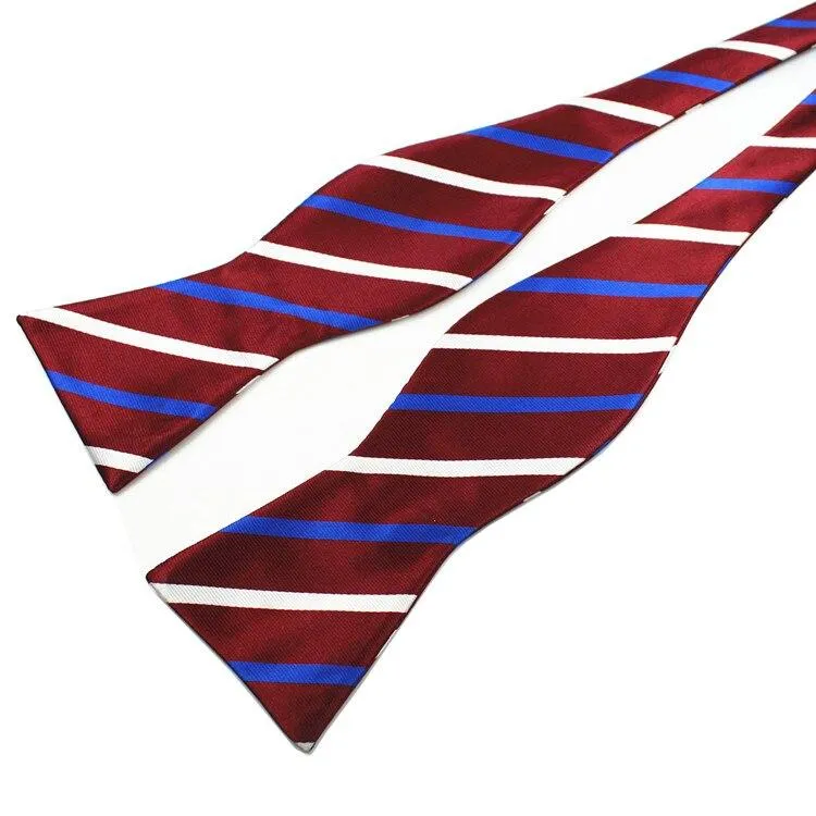 Striped Silk Self-Tie Bow Tie