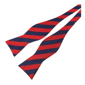 Striped Silk Self-Tie Bow Tie