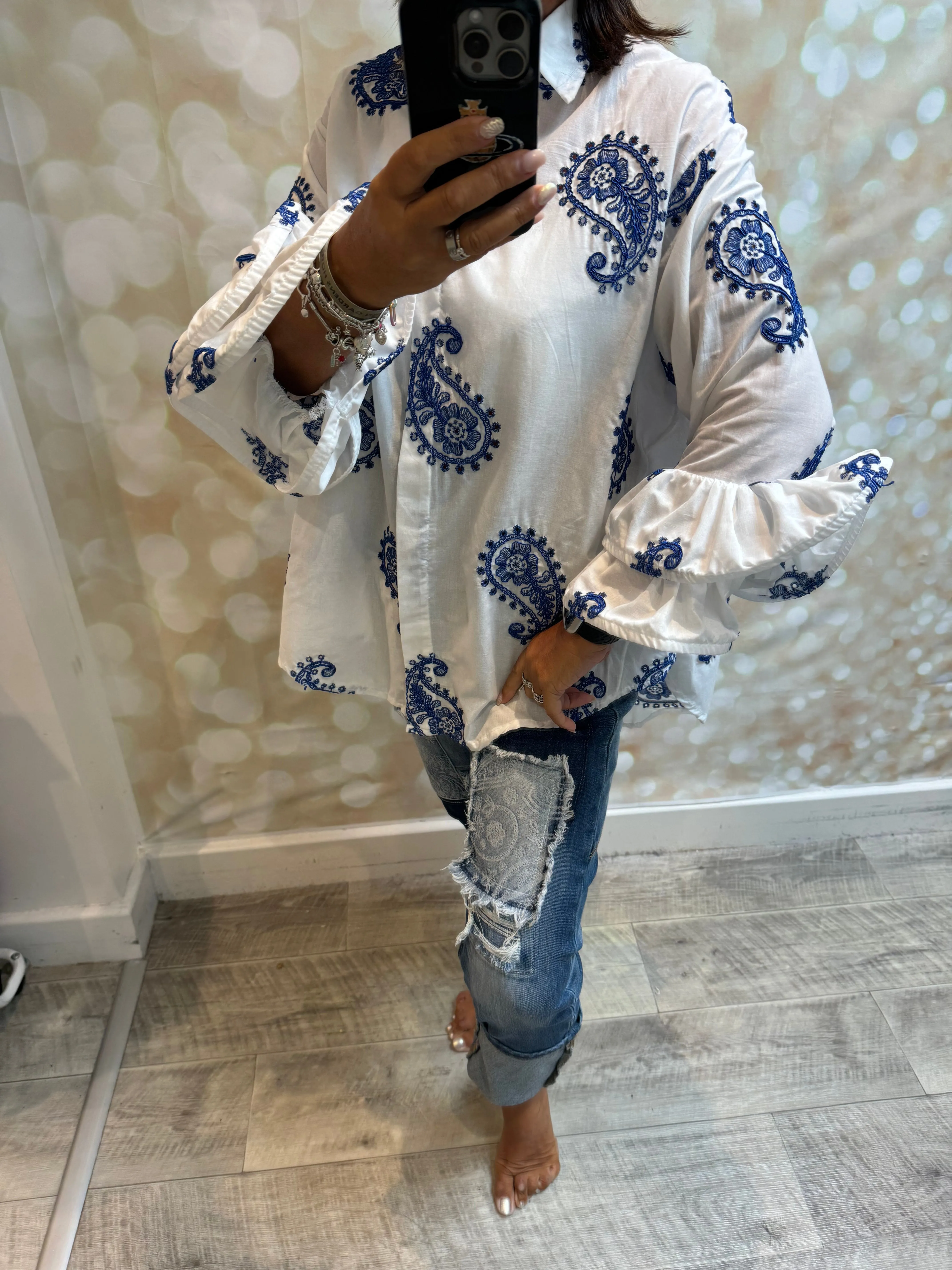 Studio Fluted sleeve Blouse