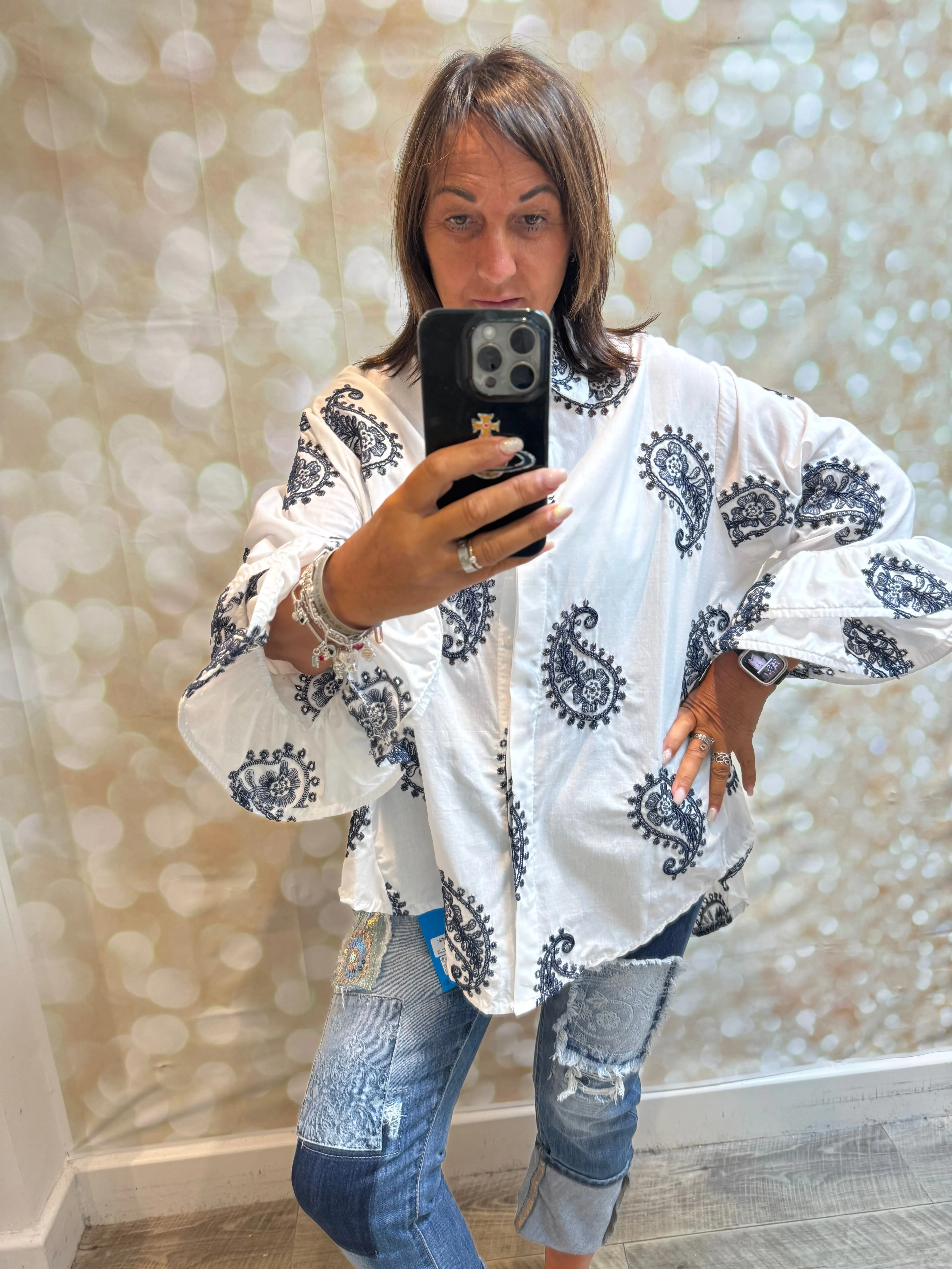 Studio Fluted sleeve Blouse