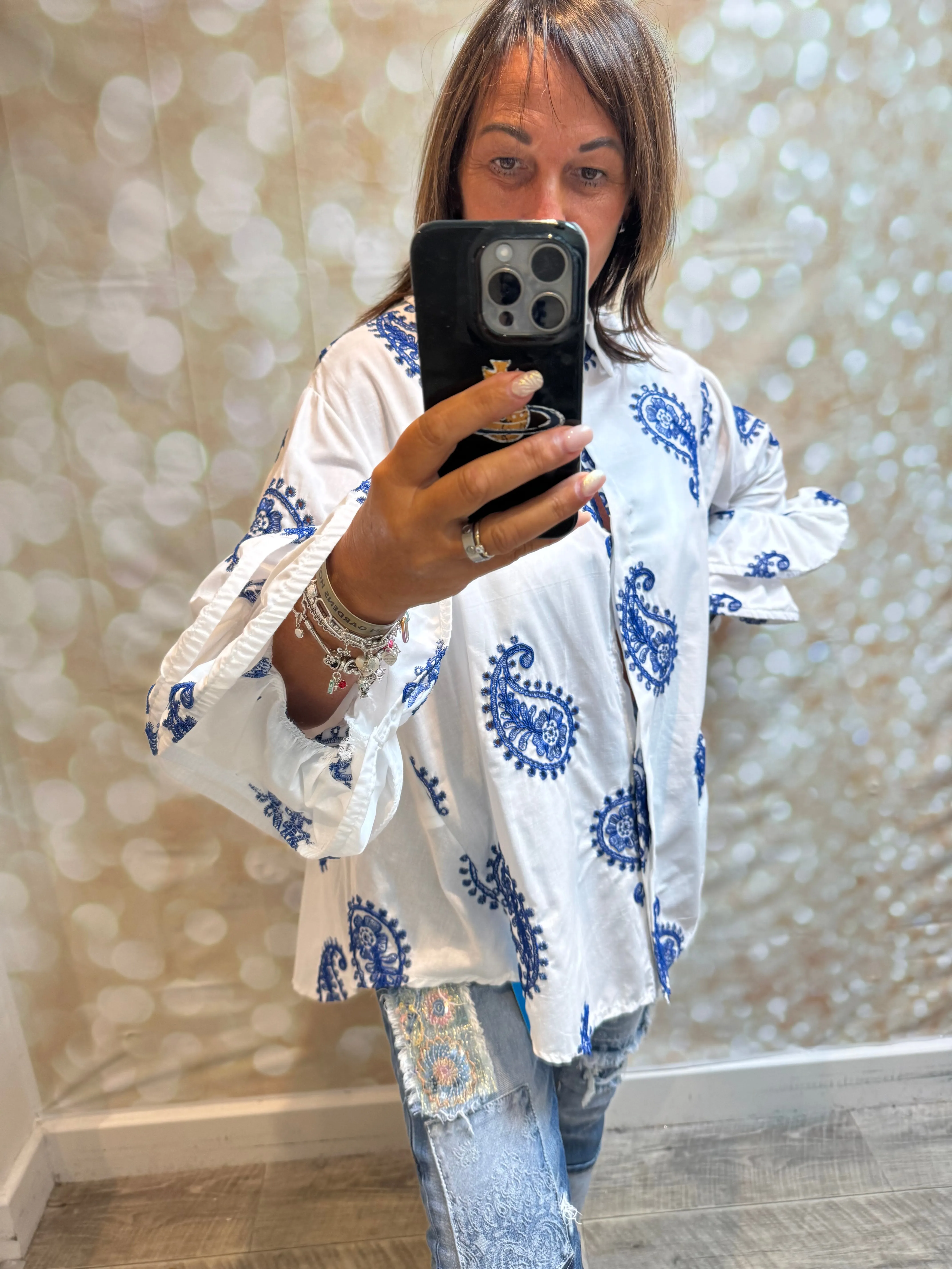 Studio Fluted sleeve Blouse