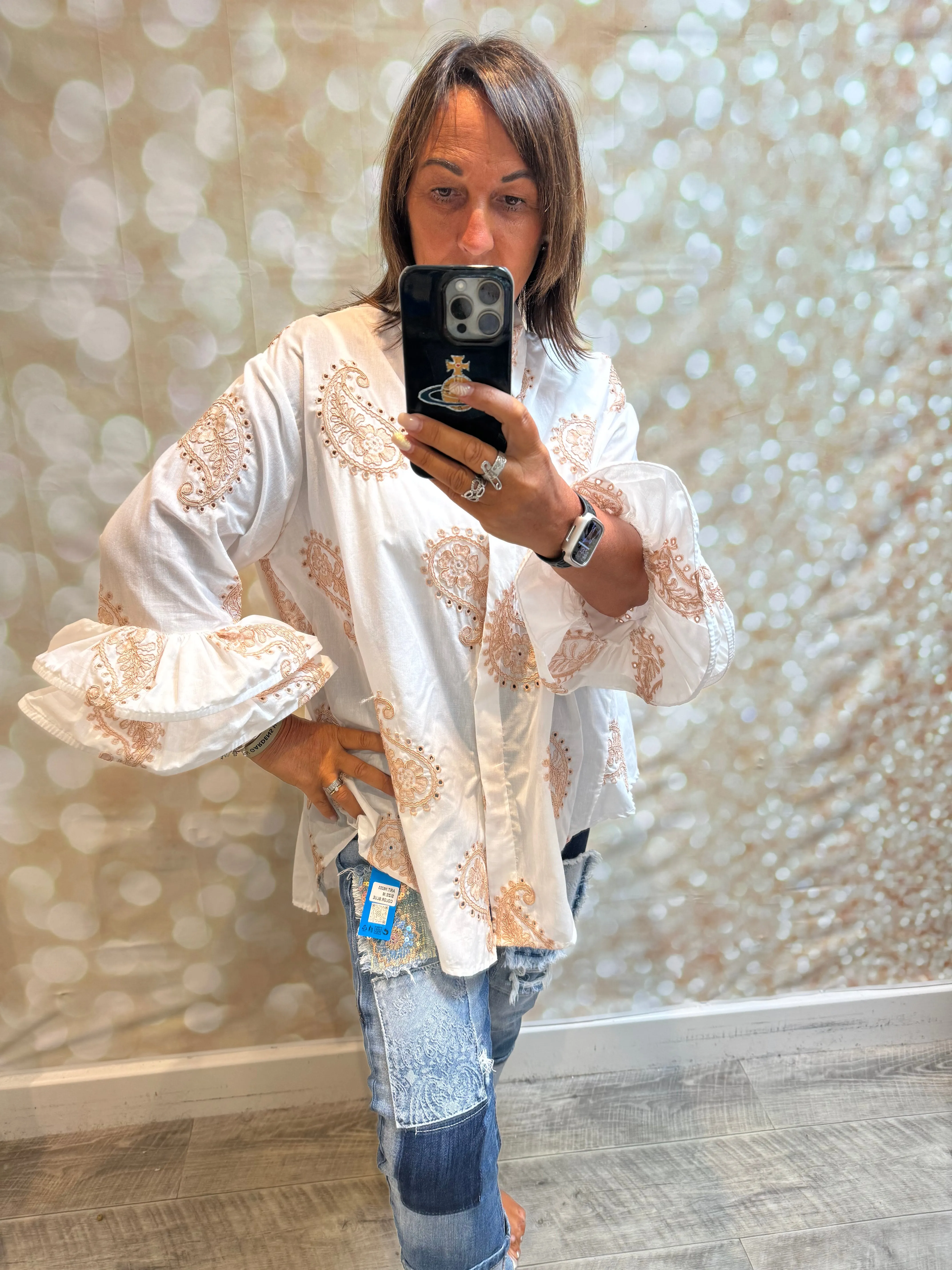 Studio Fluted sleeve Blouse