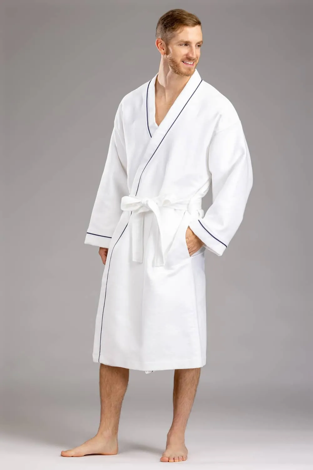 Texere Men's Modal Kimono Bathrobe with Quilted Design