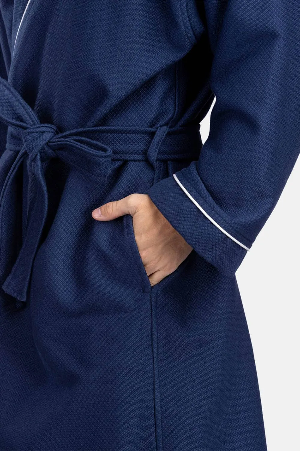 Texere Men's Modal Kimono Bathrobe with Quilted Design