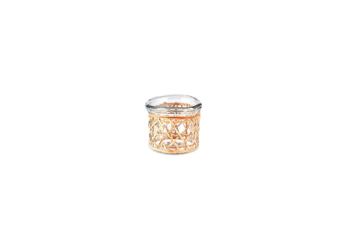 Uma Cane T-Light - Clear Glass & Cane