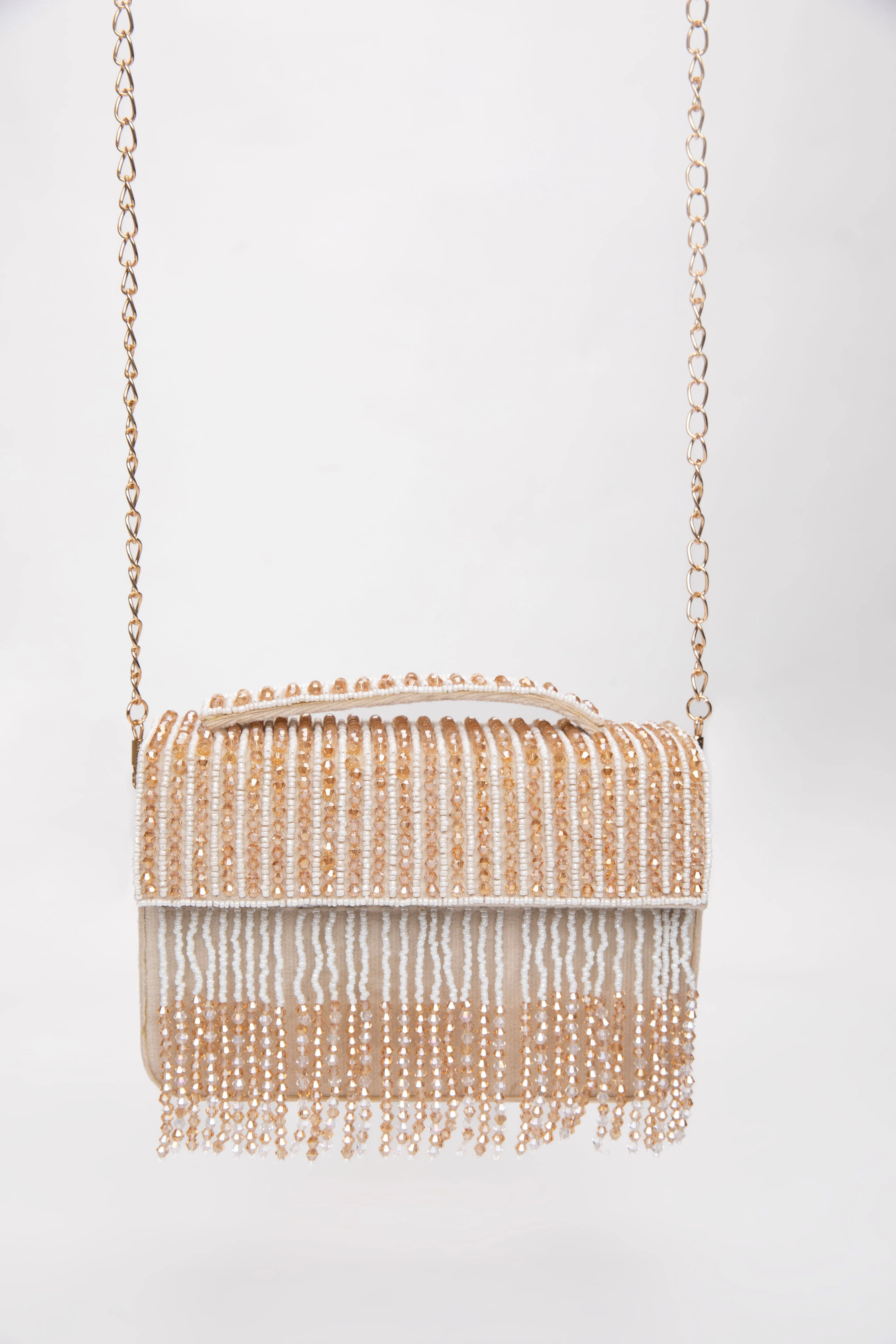 Unique Women's Designer Suede Embroidery Flap Clutch