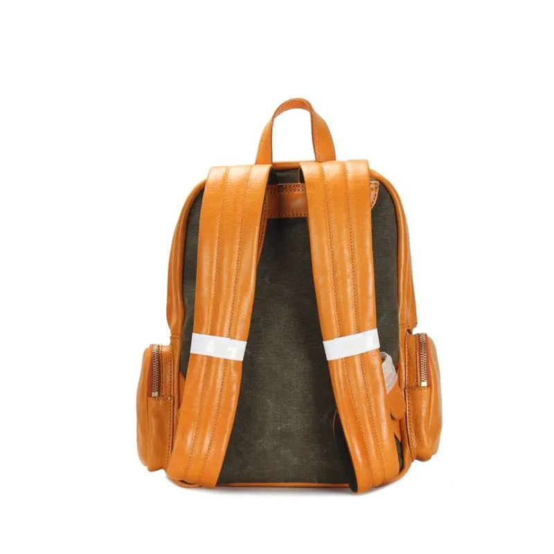 Vintage Vegetable Tanned Leather Large Capacity Shoulder Bag for Women