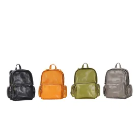 Vintage Vegetable Tanned Leather Large Capacity Shoulder Bag for Women
