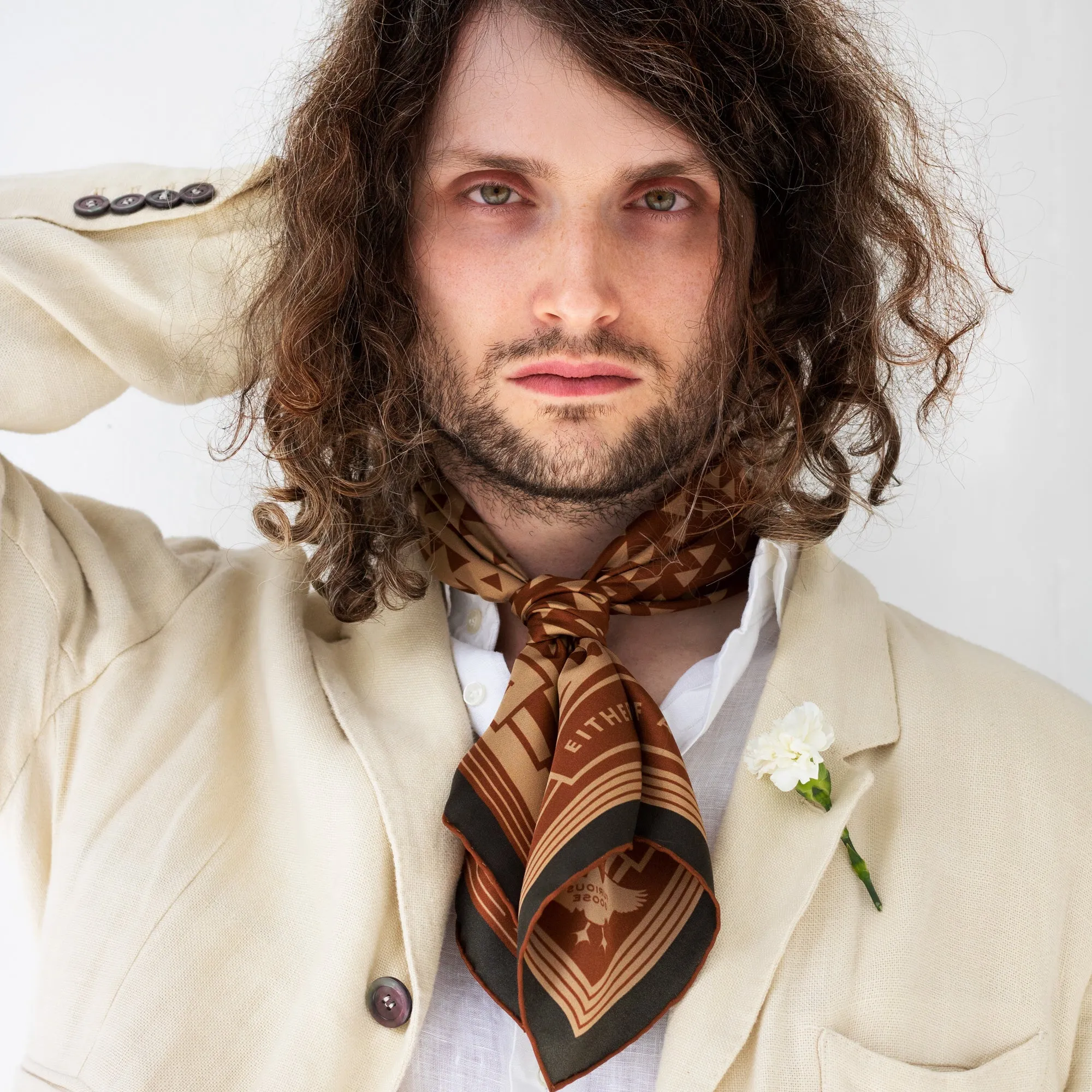 Work of Art, Bronze – Silk Scarf