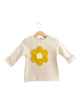 Folk-Inspired Yellow Honeycomb Pattern Shirt